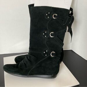 White Mountain Elegant Black Suede Women's Boots 7.5M